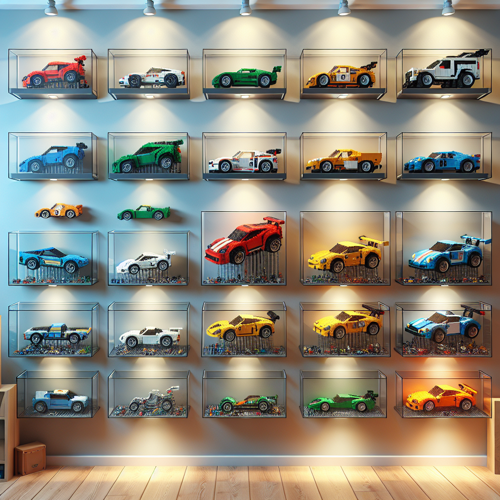 How to Use Shelves and Frames to Hang LEGO Cars on Walls