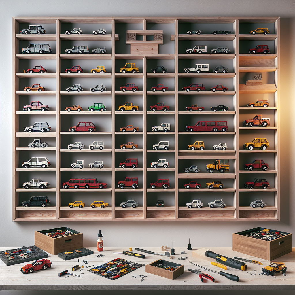 How to Use Shelves and Frames to Hang LEGO Cars on Walls